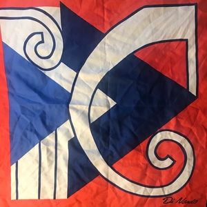 🔆 Vintage red, white & blue scarf